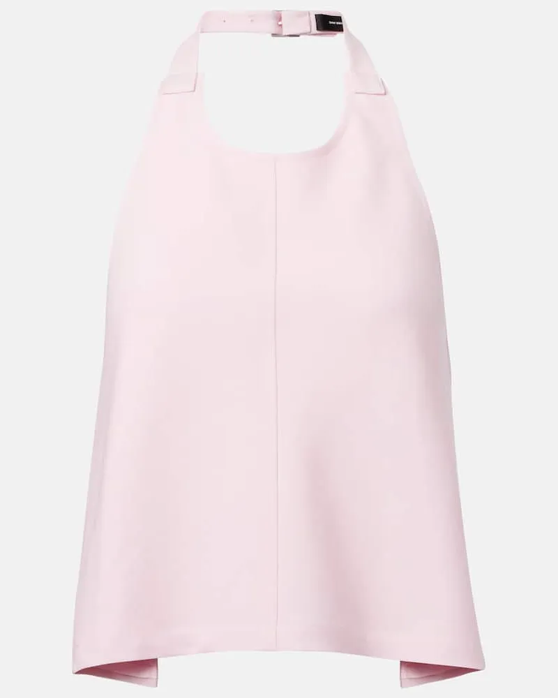 WARDROBE.NYC Top aus Wolle Rosa
