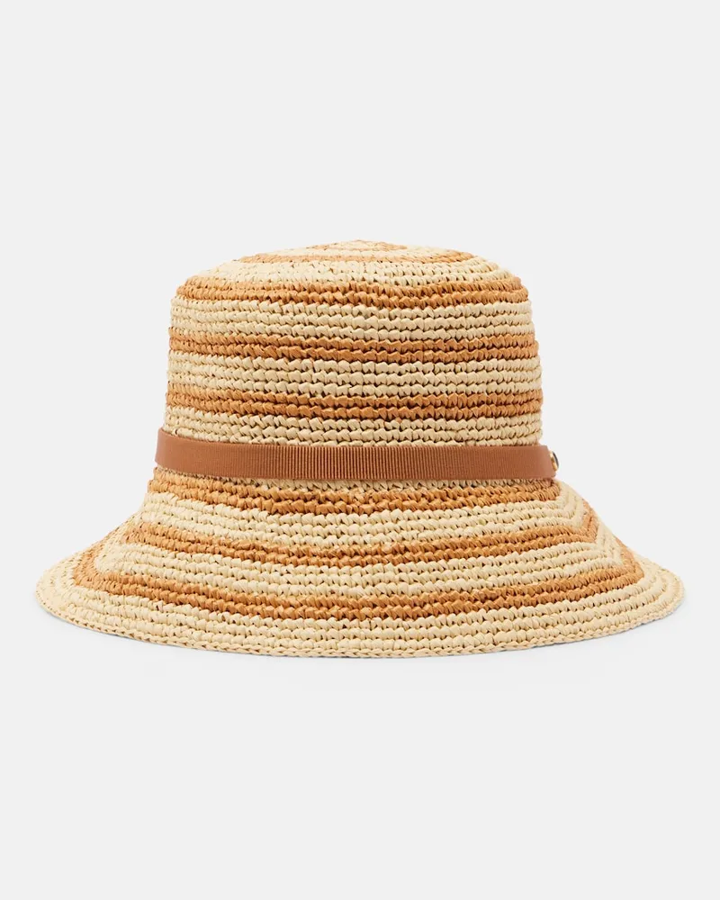 Valentino Garavani Hut VLogo aus Raffiabast Beige