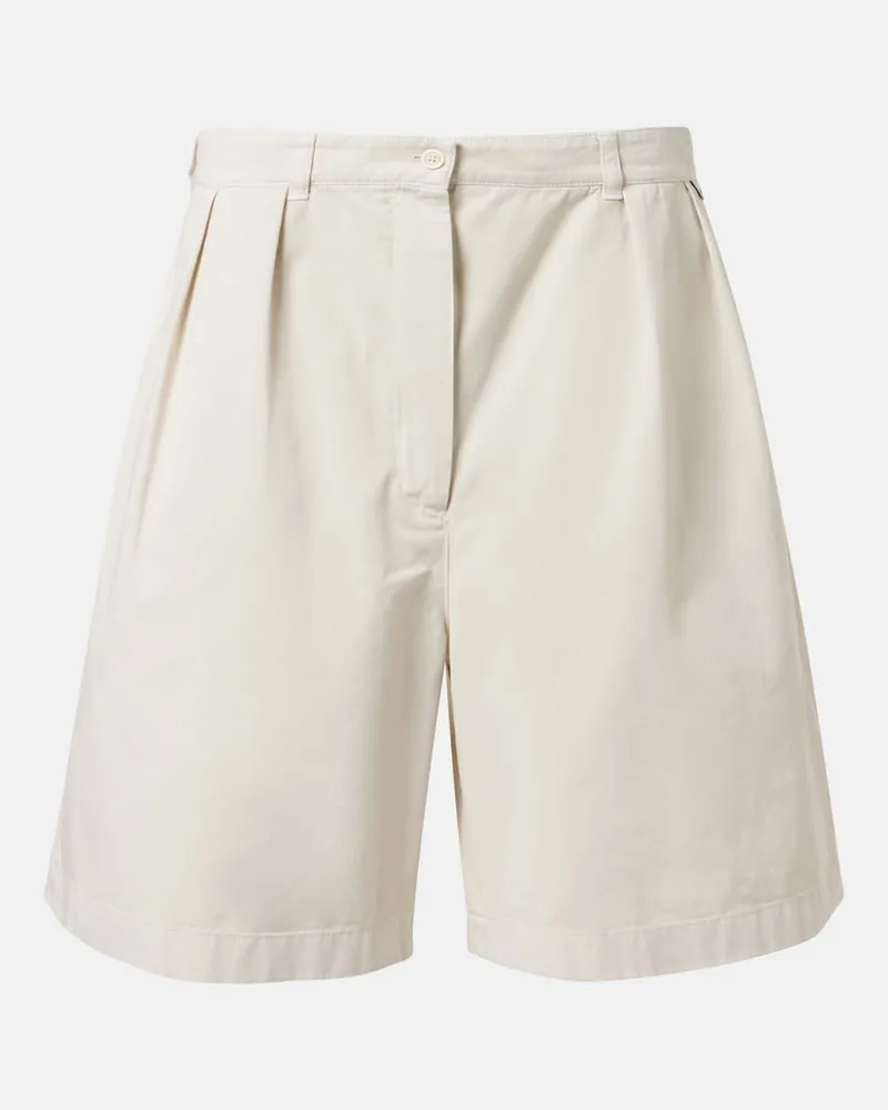 Prada Bermuda-Shorts aus Baumwoll-Gabardine Weiß