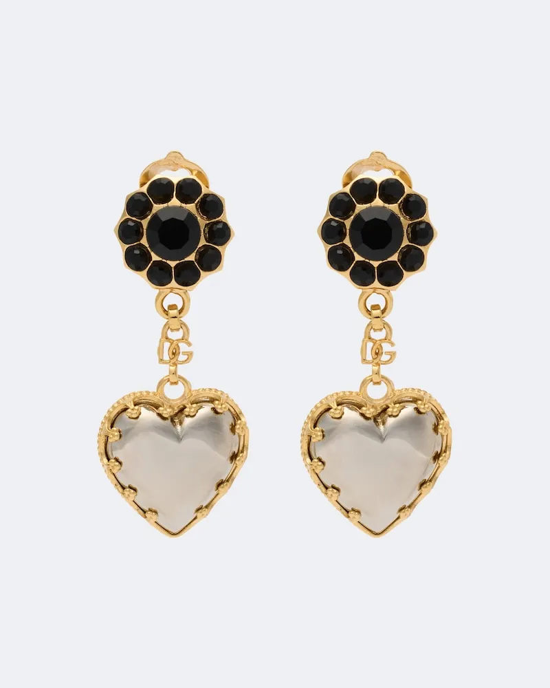 Dolce & Gabbana Clip-Ohrringe Sacro Cuore Gold