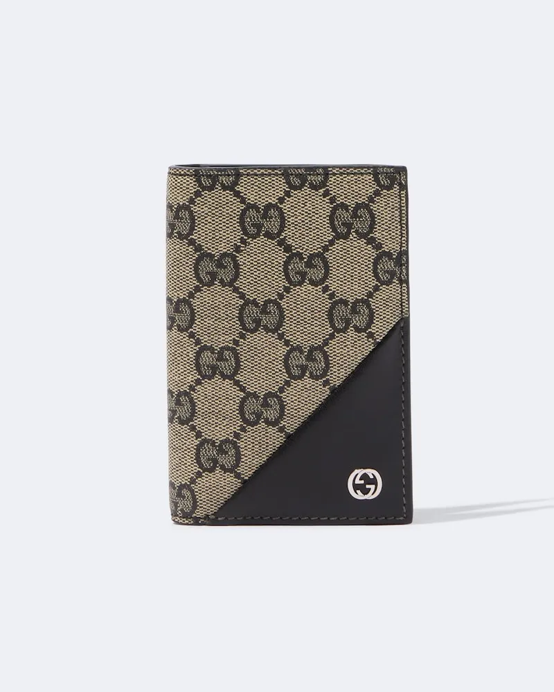 Gucci Portemonnaie GG aus Canvas Beige