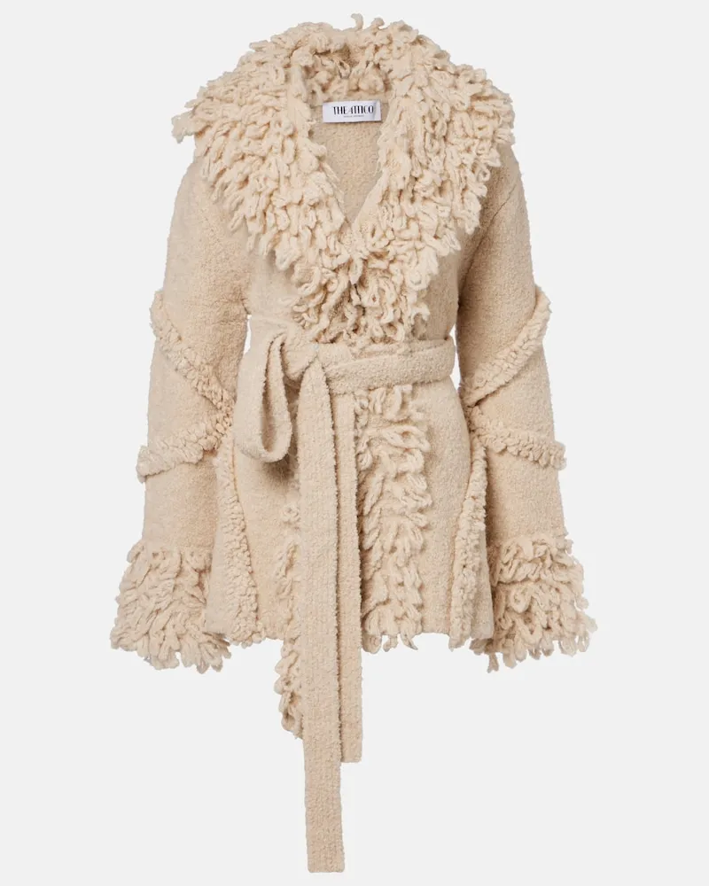 ATTICO Cardigan aus Wolle und Kaschmir Beige