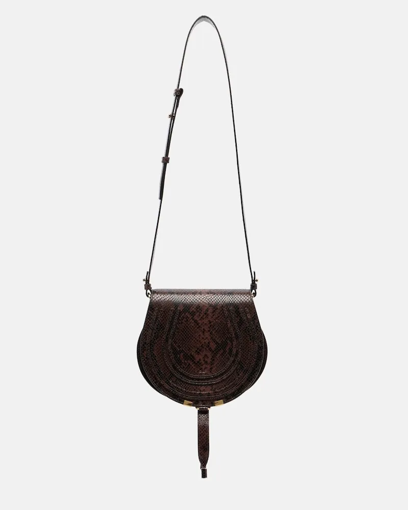 Chloé Chloé Schultertasche Marcie Small aus Leder Braun