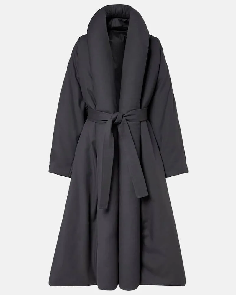 Alaïa Alaïa Wattierter Mantel aus Baumwolle Grau