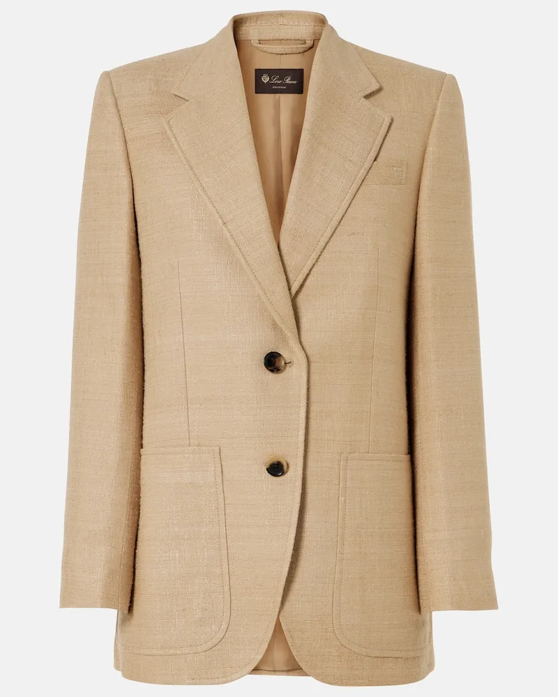 Loro Piana Blazer Maria aus Seide Beige