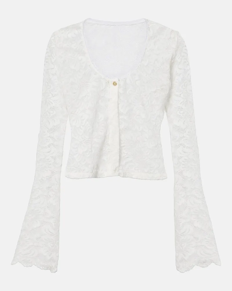 BANANHOT Cardigan Trista aus Spitze Weiß