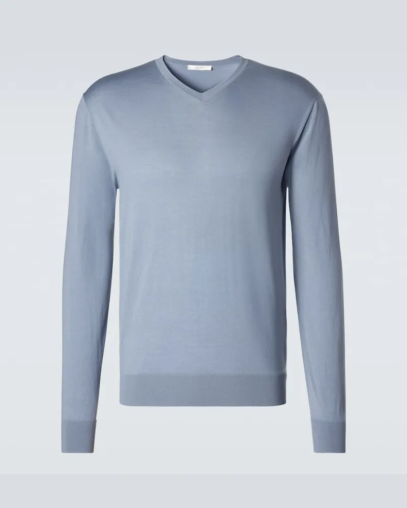 The Row Pullover Senna aus Wolle Blau