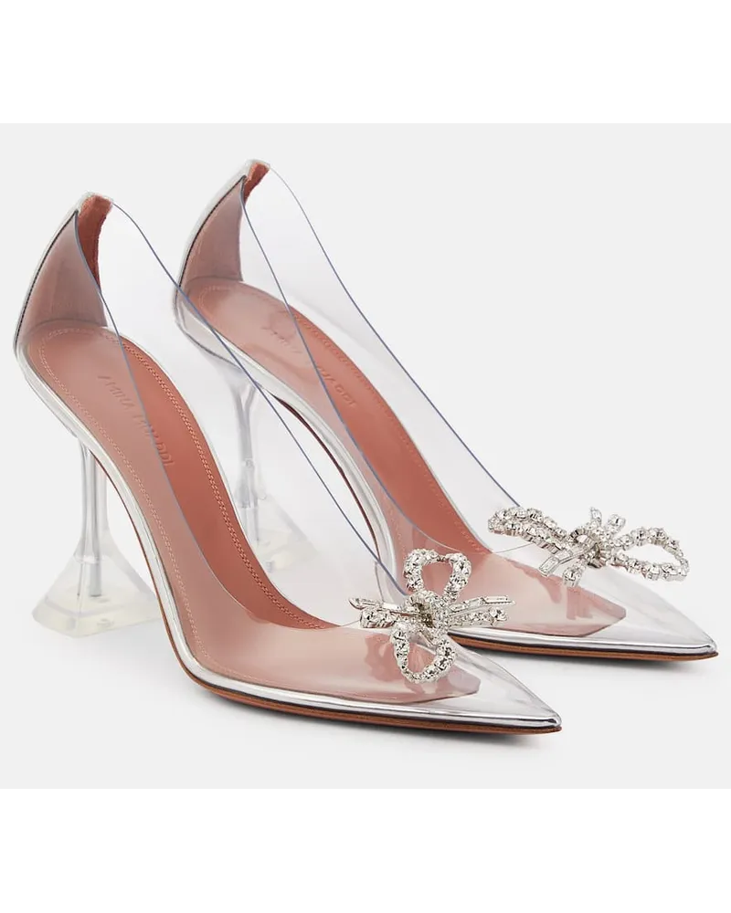 Amina Muaddi Verzierte Pumps Rosie Silber