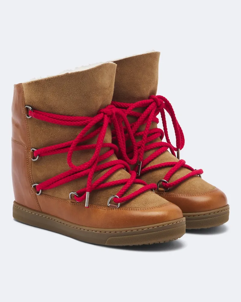Isabel Marant Schneestiefel Nowles aus Leder Braun