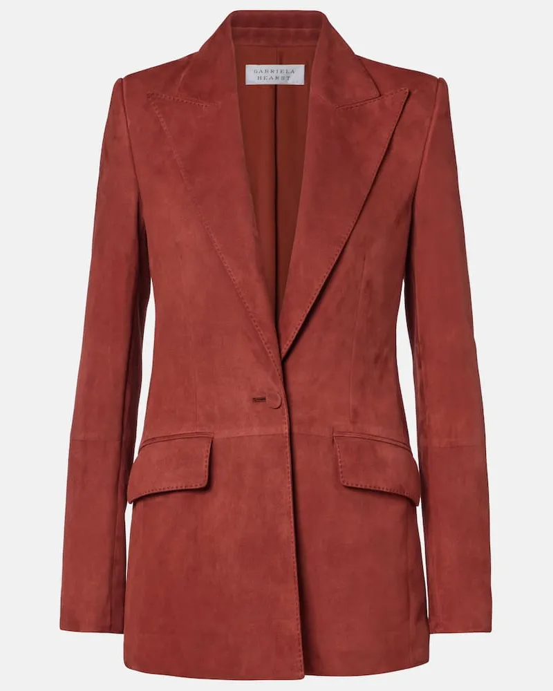 Gabriela Hearst Blazer Leiva aus Veloursleder Braun