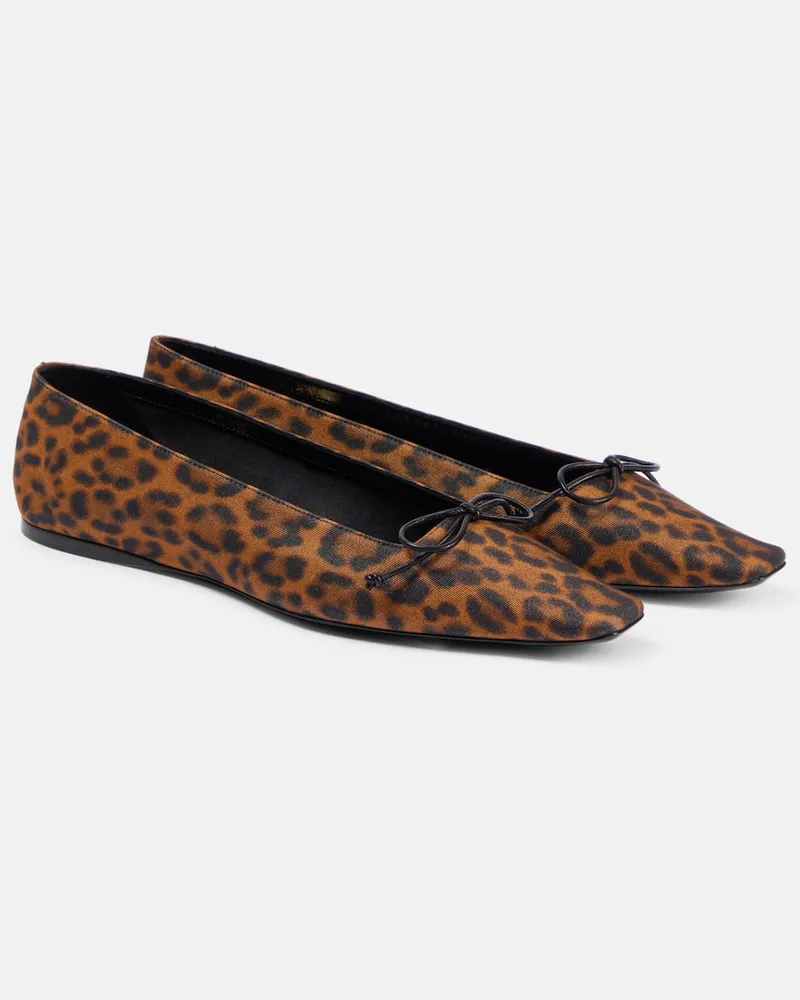 Saint Laurent Bedruckte Ballerinas Poppy Braun