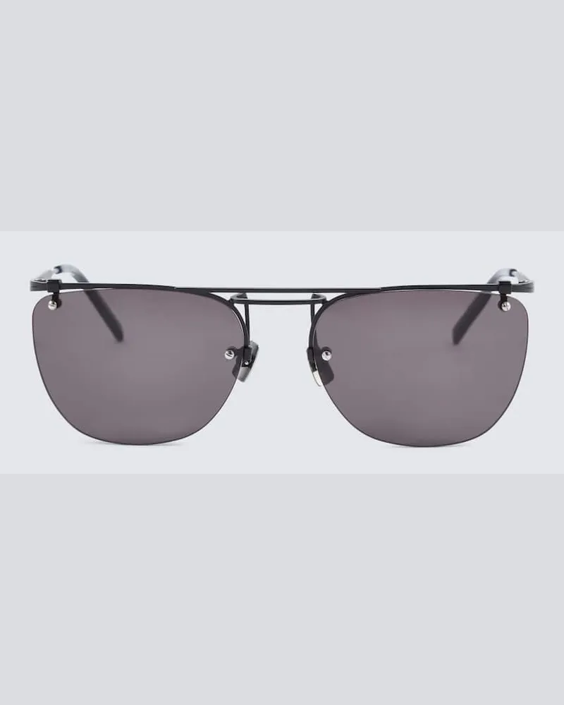 Saint Laurent Aviator-Sonnenbrille SL 600 Schwarz