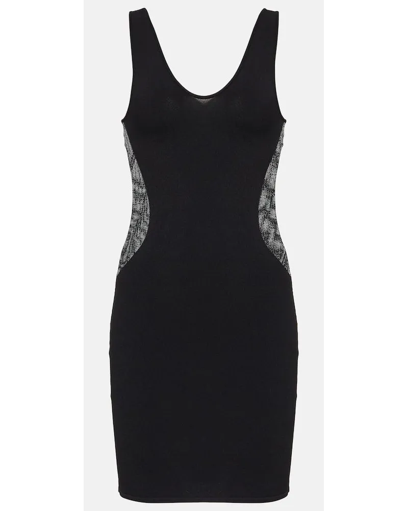 Stella McCartney Minikleid aus Mesh Schwarz