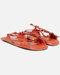 Marni X No Vacancy Inn Sandalen aus Leder Rot