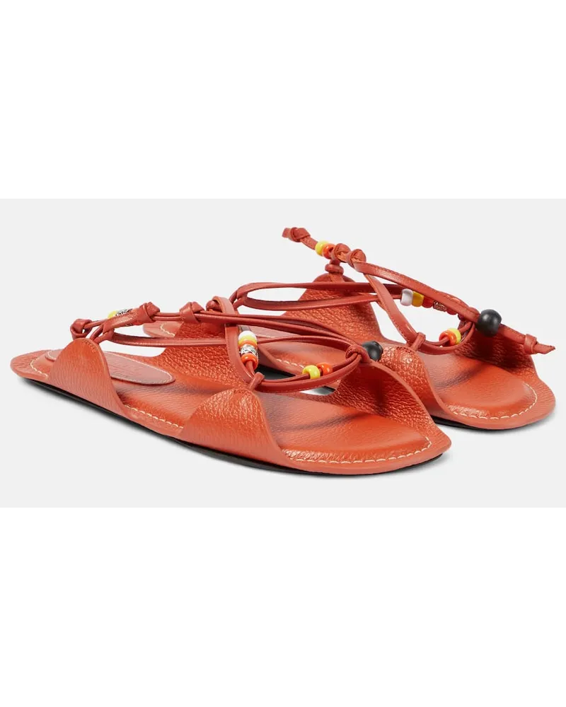 Marni X No Vacancy Inn Sandalen aus Leder Rot