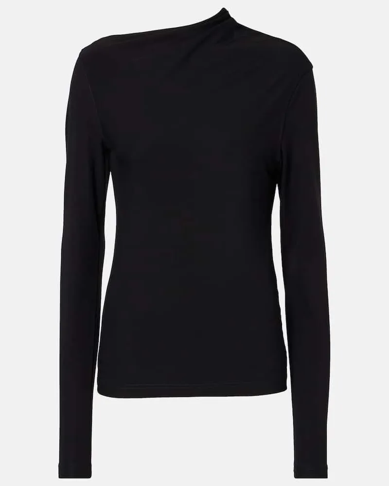 Totême Top aus Jersey Schwarz