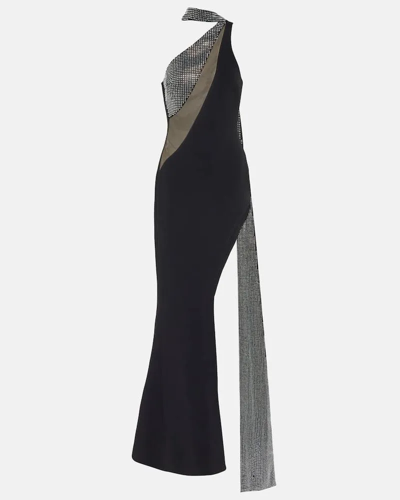 David Koma Verzierte Robe Schwarz