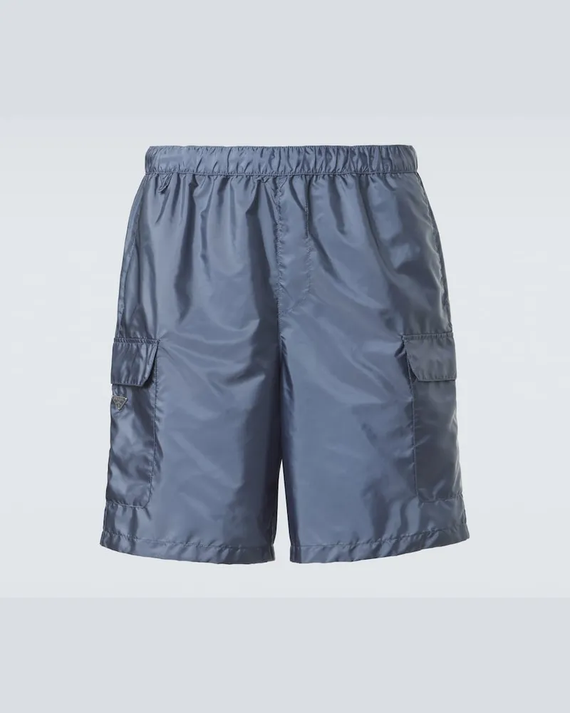 Prada Badeshorts aus Re-Nylon Blau