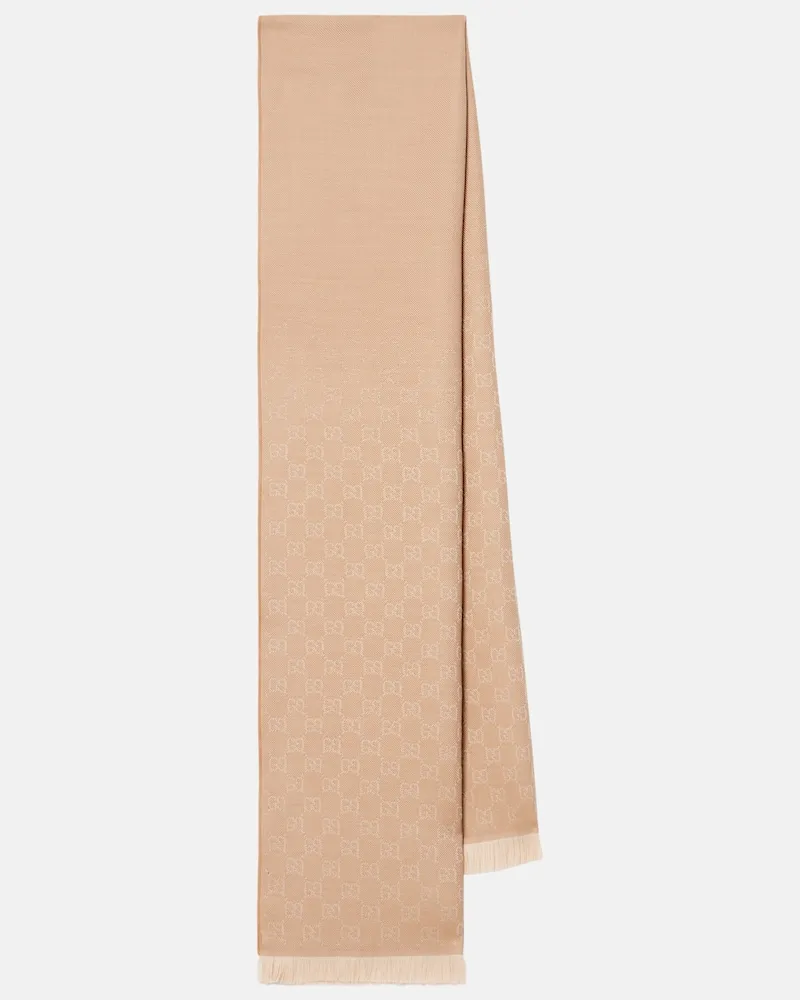Gucci Schal GG aus Jacquard Beige