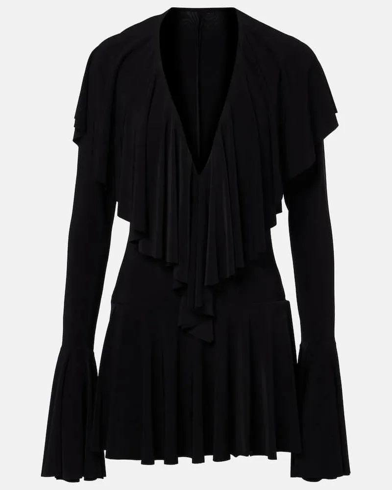 Norma Kamali Minikleid aus Jersey Schwarz