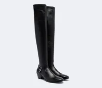 Overknee-Stiefel aus Leder