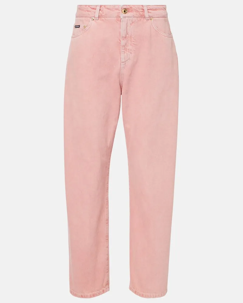 Dolce & Gabbana Mid-Rise Straight Jeans Rosa