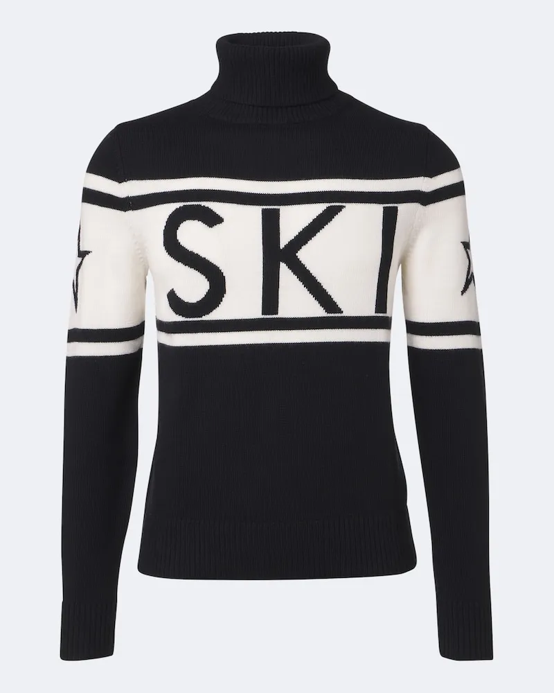 Perfect Moment Rollkragenpullover Schild aus Wolle Schwarz