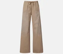 Weite Hose aus Baumwoll-Twill