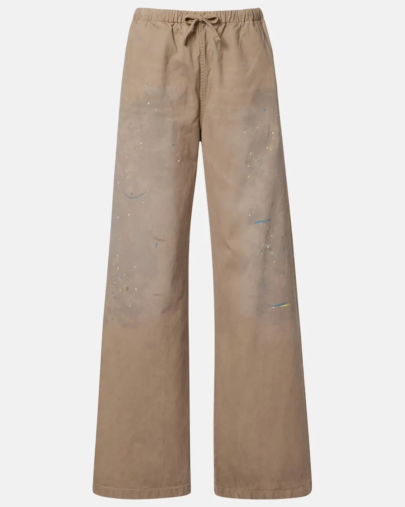 Acne Studios Weite Hose aus Baumwoll-Twill Beige
