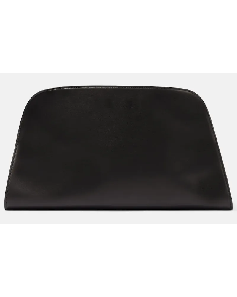 The Row Clutch EW Margaux aus Leder Schwarz