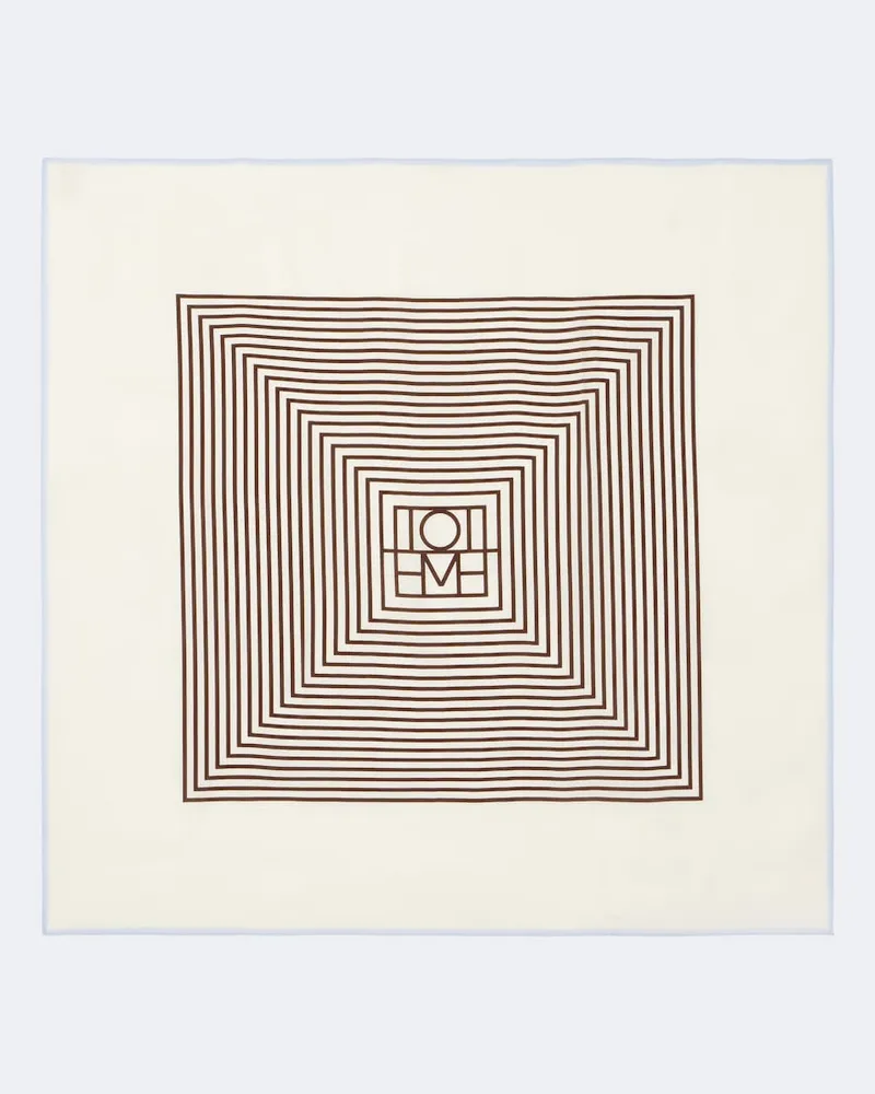 Totême Tuch Monogram aus Seide Beige