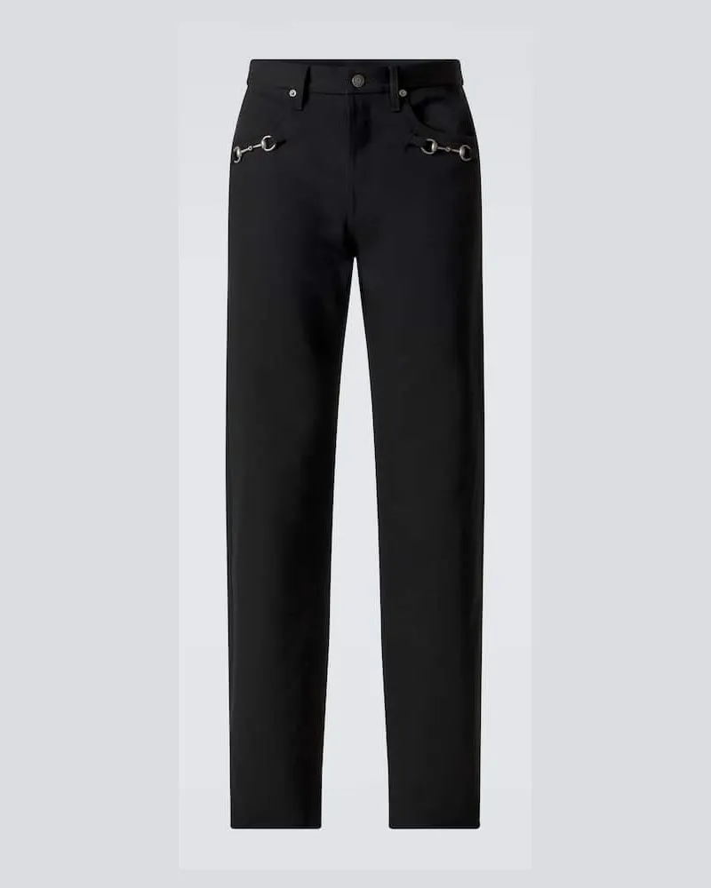 Gucci Flared Jeans Horsebit Schwarz