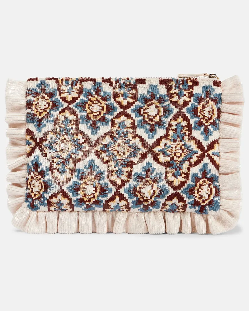 La DoubleJ Clutch mit Pailletten Multicolor
