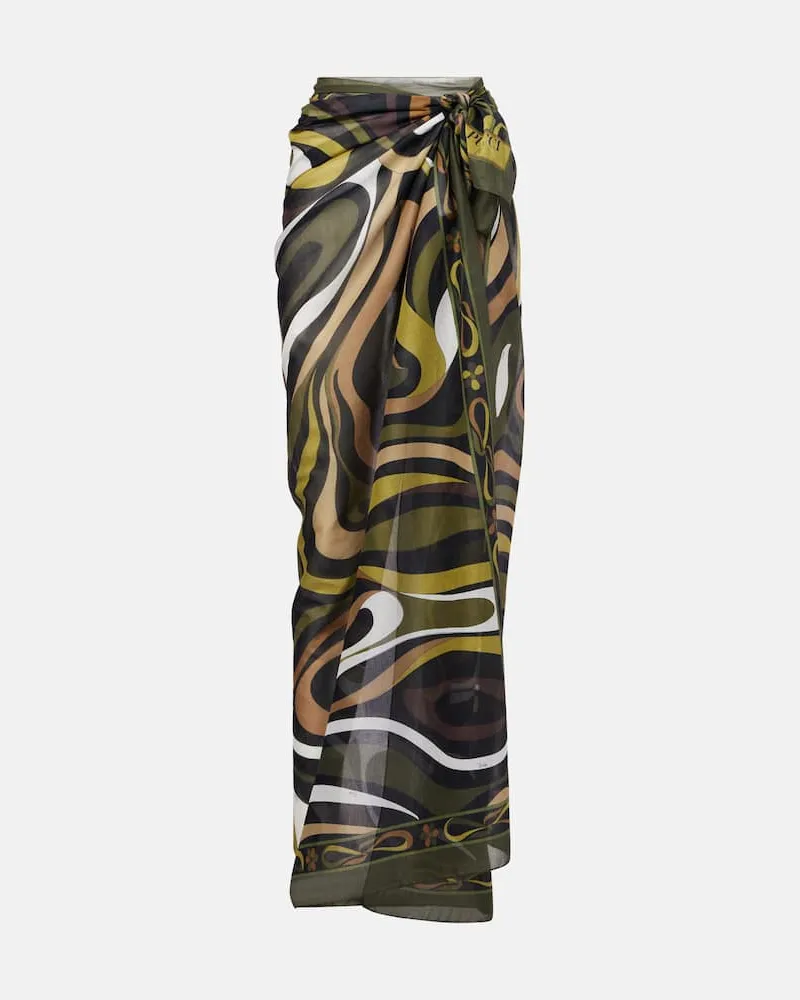 Emilio Pucci Pareo Marmo aus Baumwolle Braun