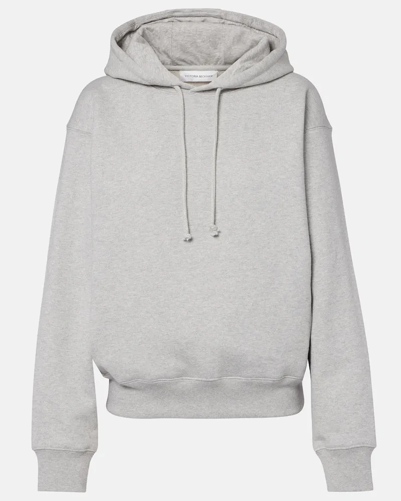 Victoria Beckham Hoodie aus Baumwoll-Jersey Grau