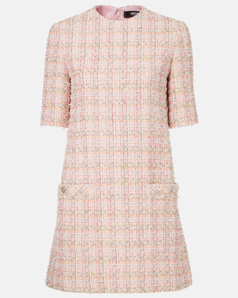 Versace Minikleid aus Tweed Rosa