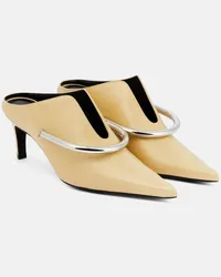 Jil Sander Mules aus Leder Beige