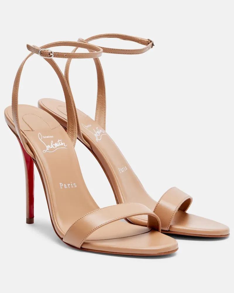 Christian Louboutin Sandalen Miss Z 100 aus Leder Beige
