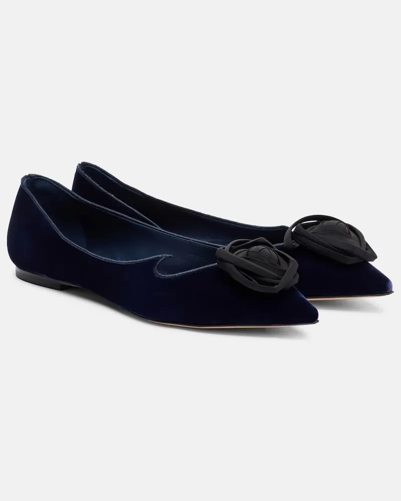 Roger Vivier Ballerinas Rose Vivier aus Samt Blau