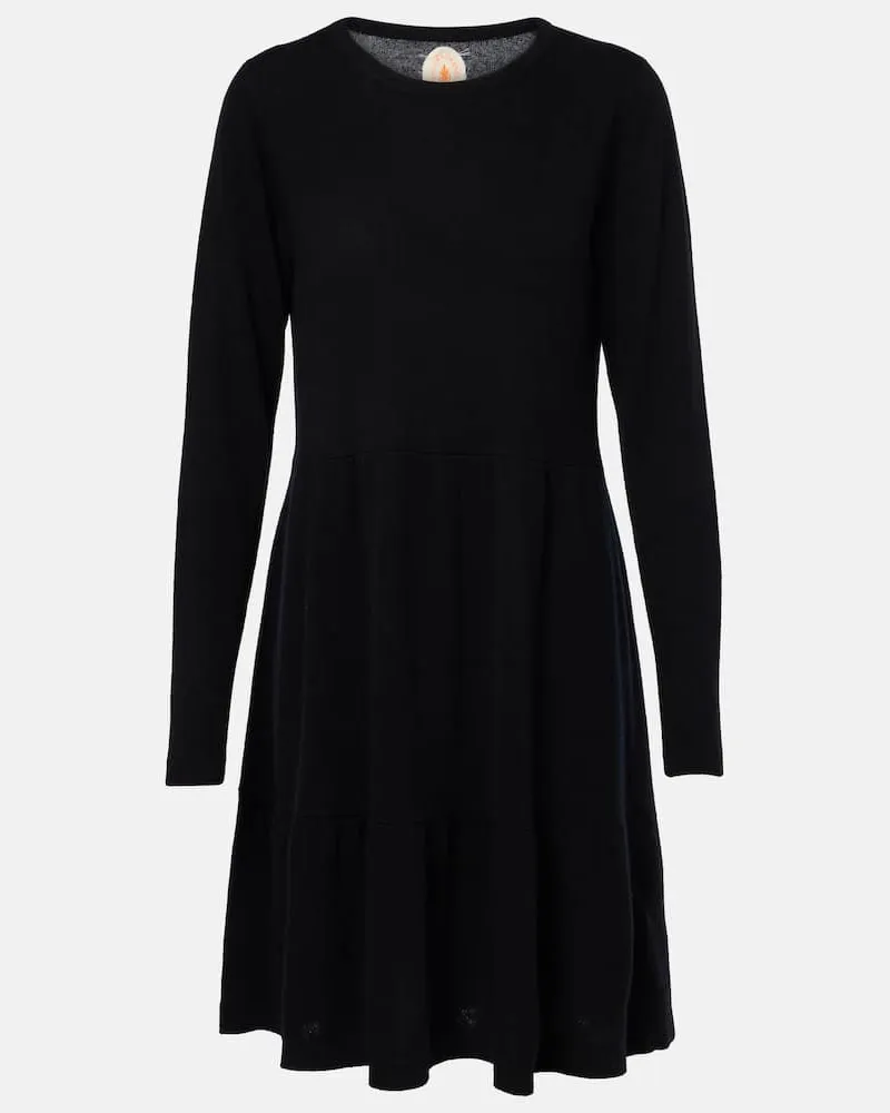 Jardin des Orangers Minikleid Allude aus Wolle und Kaschmir Schwarz