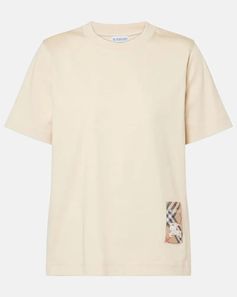 Burberry T-Shirt aus Baumwolle Beige