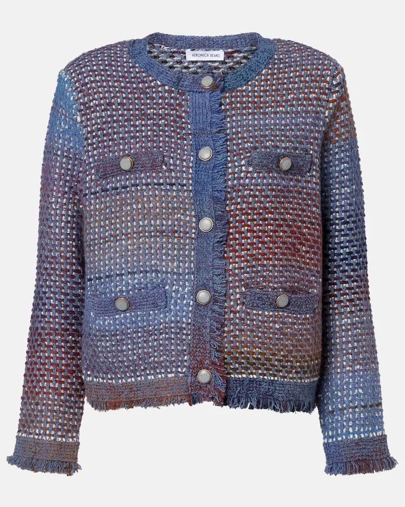 Veronica Beard Cardigan aus einem Baumwollgemisch Blau