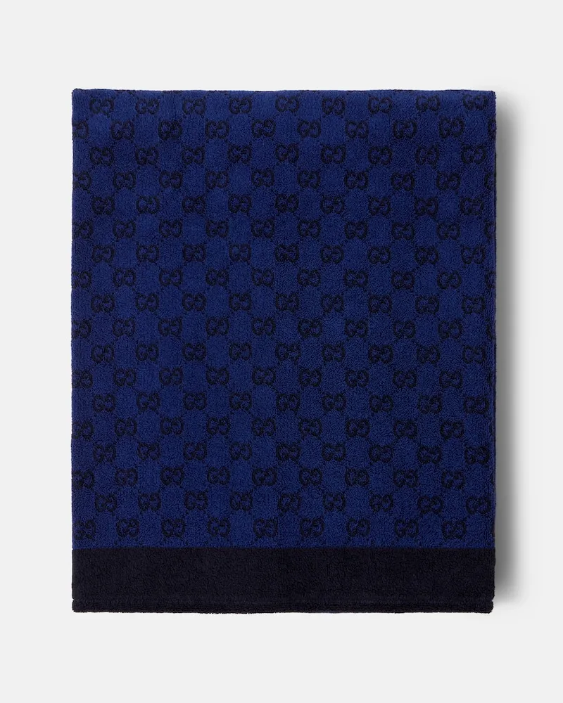 Gucci Handtuch GG aus Frottee Blau