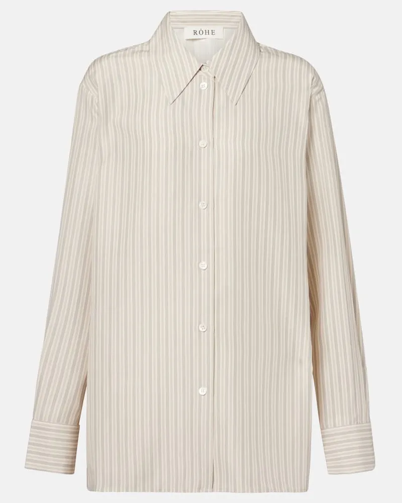 Róhe Róhe Oversize-Hemd aus Seide Beige