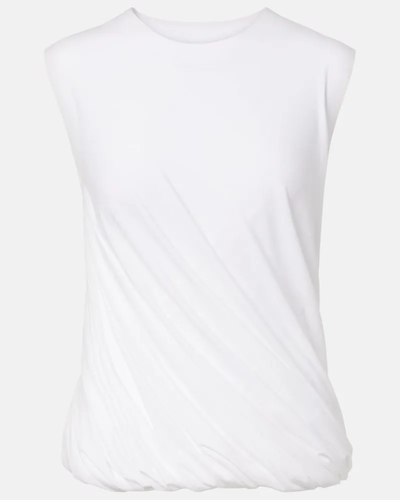 Norma Kamali Top Twist aus Jersey Weiß