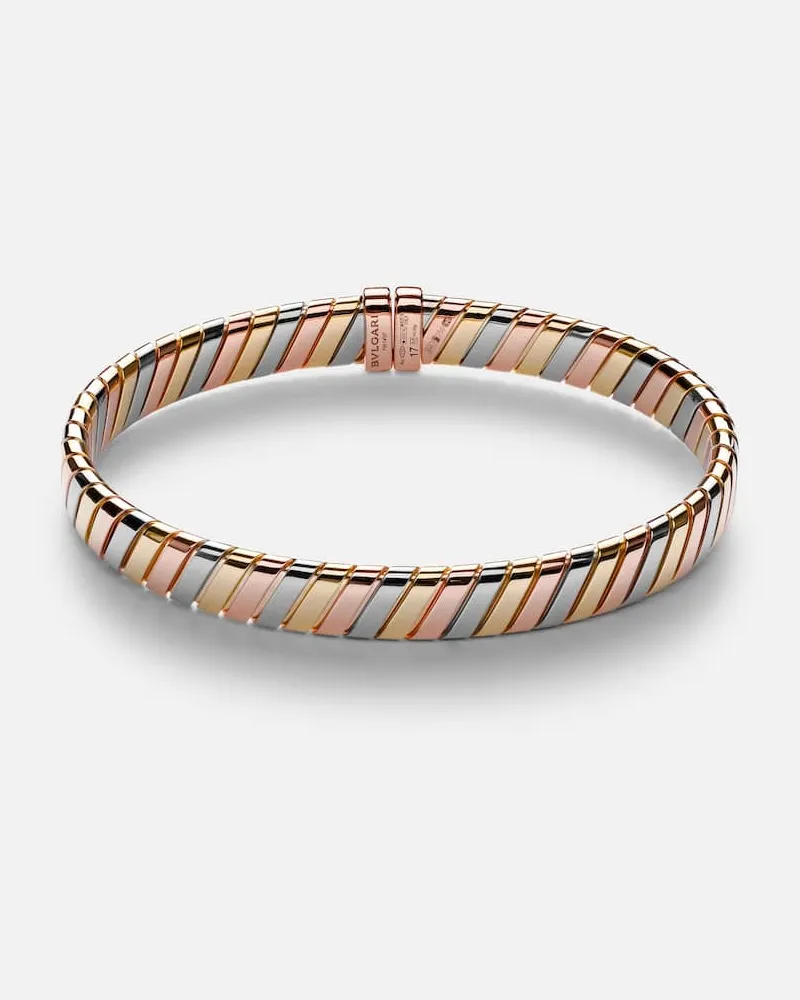Bulgari Armreif Bvlgari Tubogas aus 18kt Gelb-, Weiß- und Roségold Gold