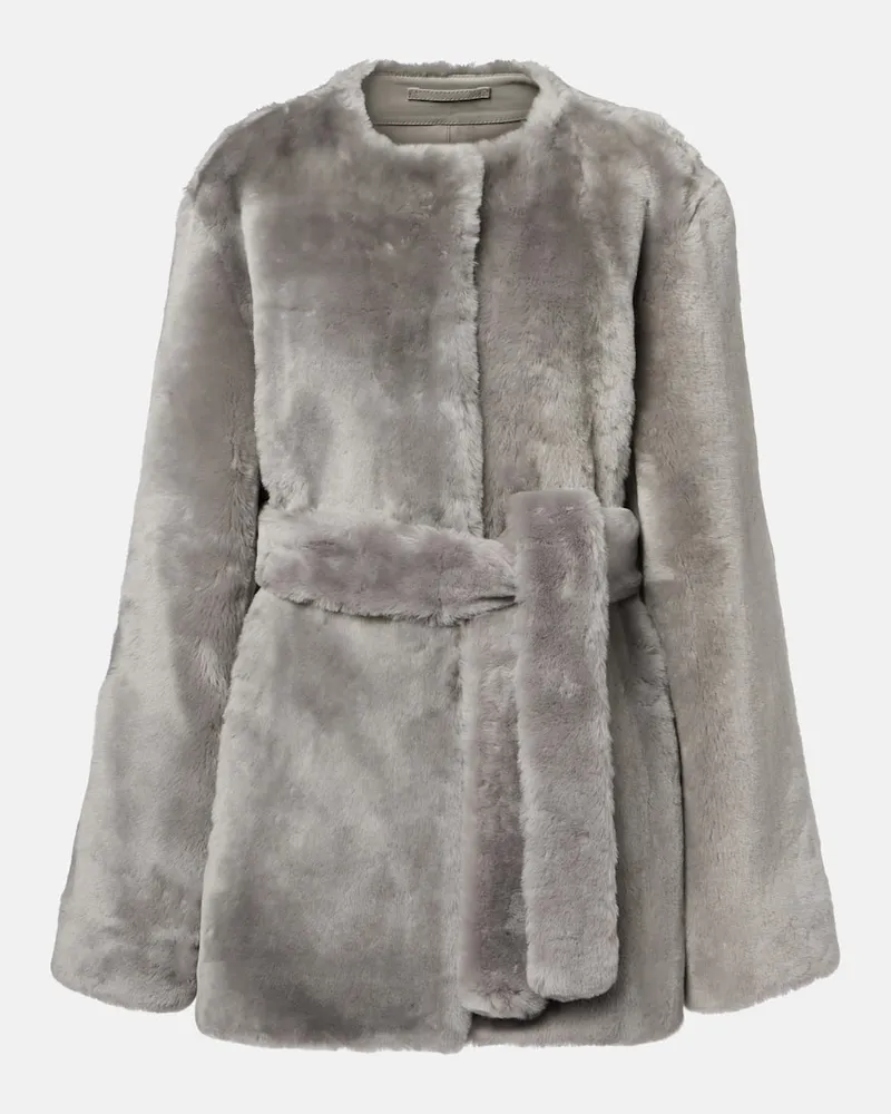 Totême Jacke aus Shearling Grau