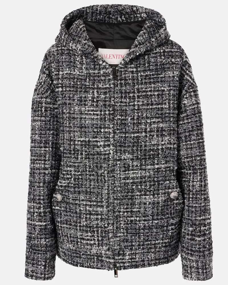 Valentino Garavani Jacke Mossi aus Tweed Grau