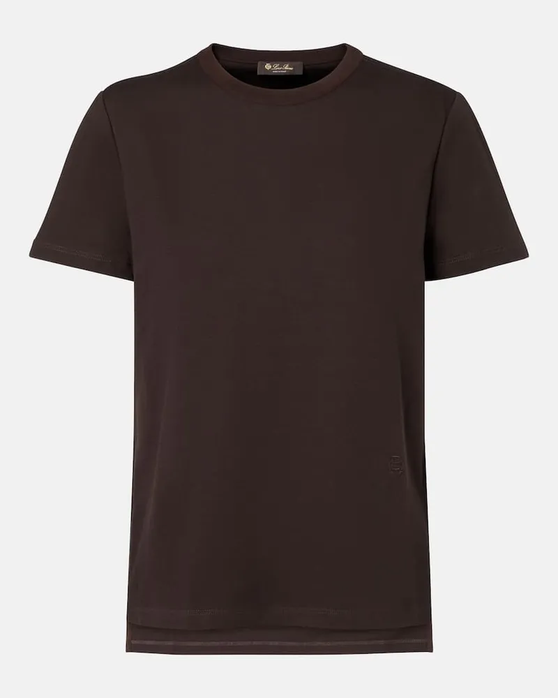 Loro Piana T-Shirt My-T aus Baumwoll-Jersey Braun