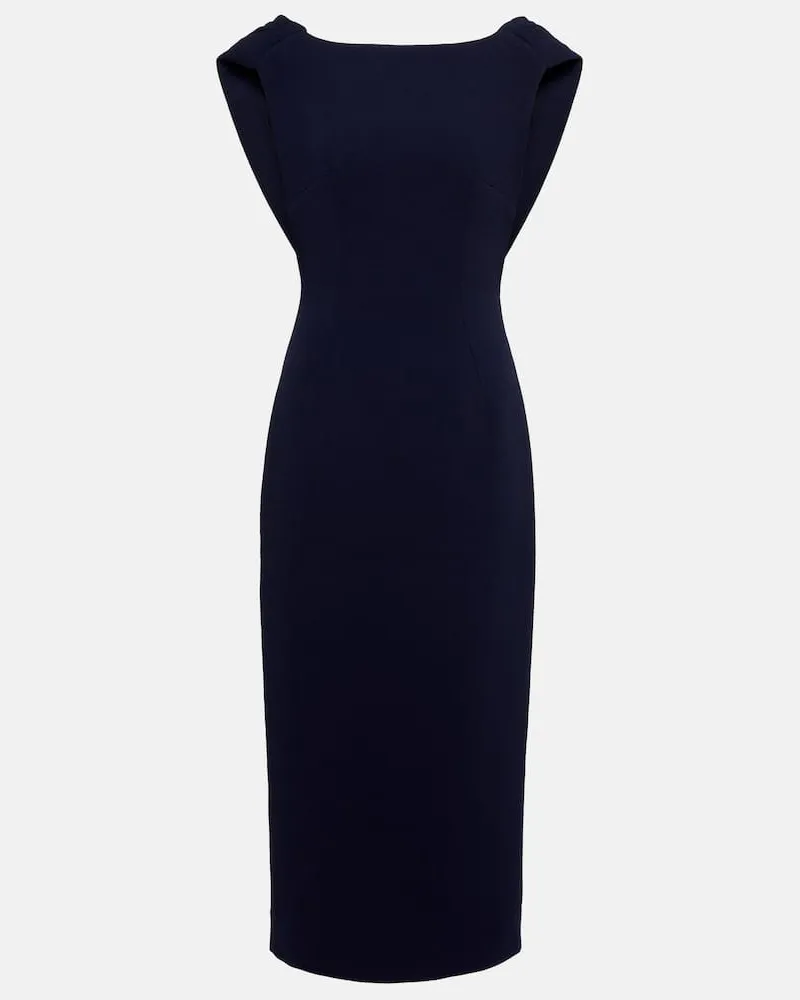 EMILIA WICKSTEAD Midikleid Maliya aus Crêpe Schwarz